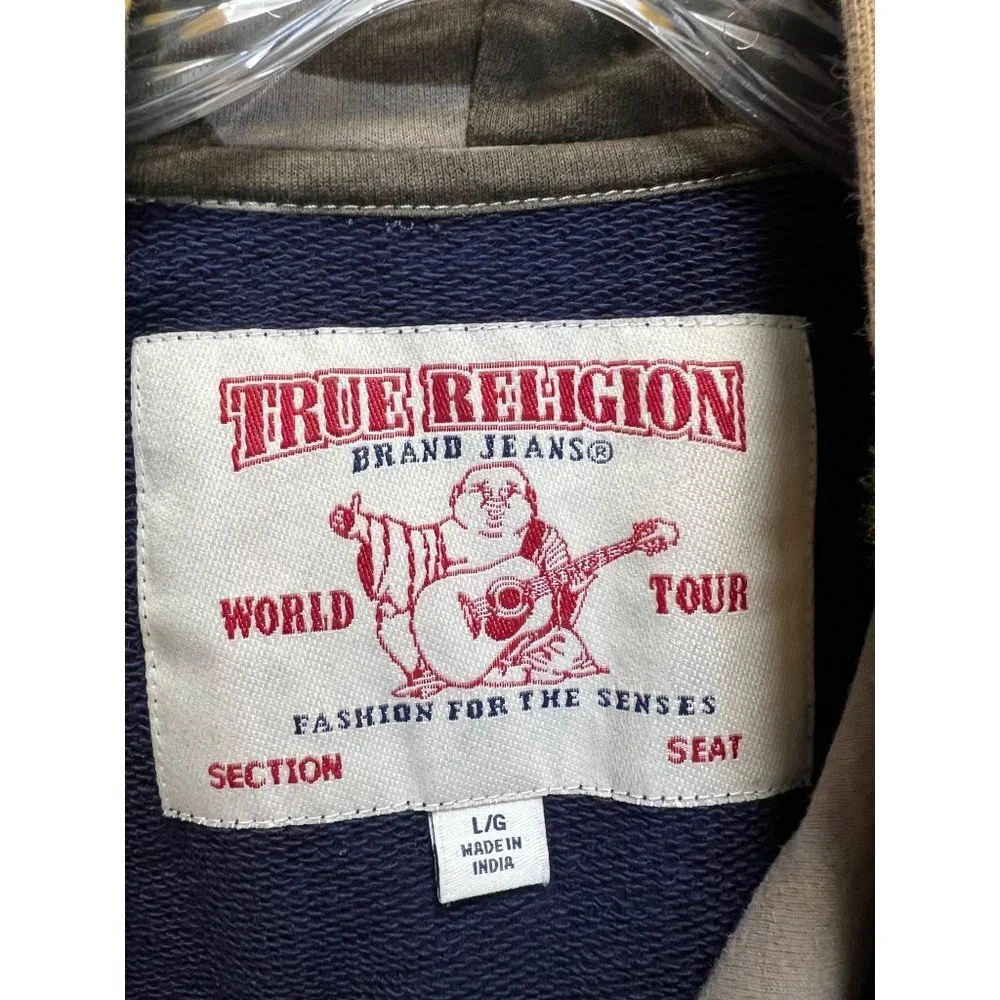 True religion Pullover Camo Hoodie Size Large